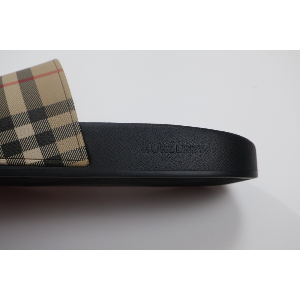 Burberry Slides House Check Sandal 38 Beige Black Luxury Summer Casual - Picture 7 of 10